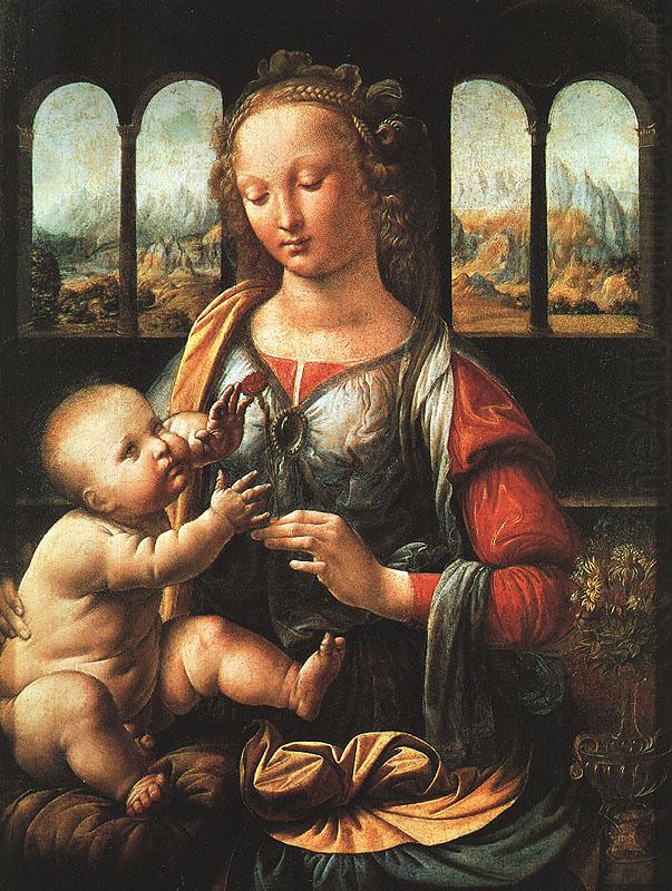 Leonardo  Da Vinci The Madonna of the Carnation china oil painting image